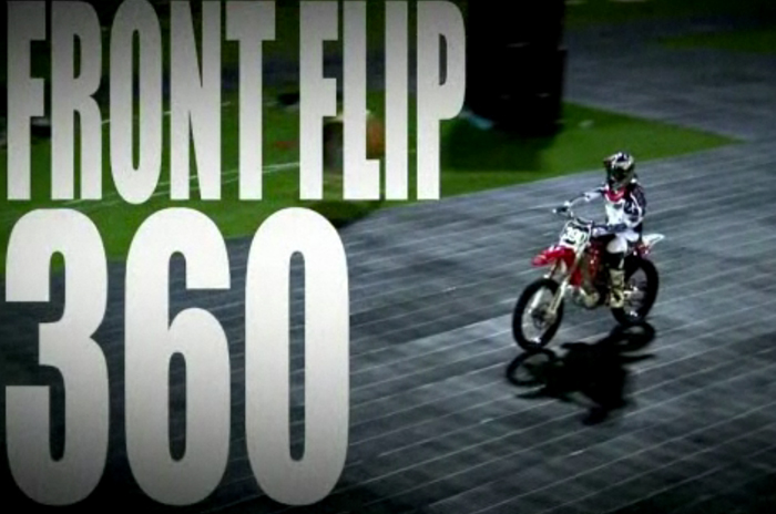 Le « Front Flip » 360° en public