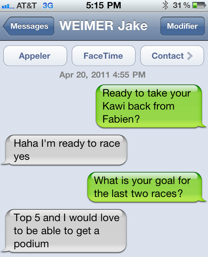 ITW « SMS » Jake Weimer
