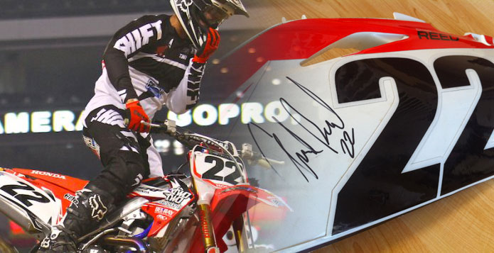 La plaque de Chad Reed gagnée