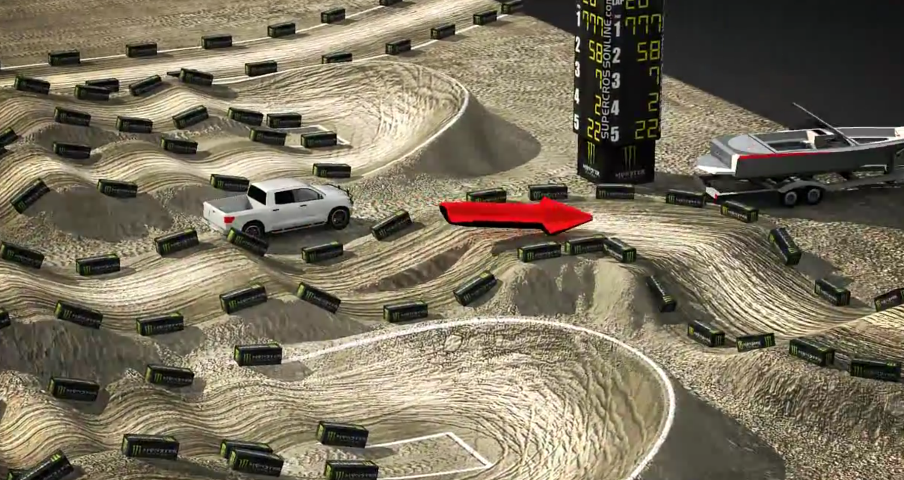 La piste de Las Vegas en 3D