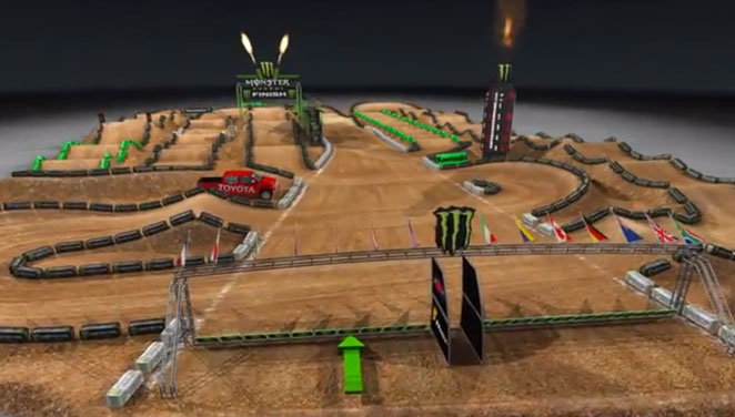 La piste du SX de Houston en 3D