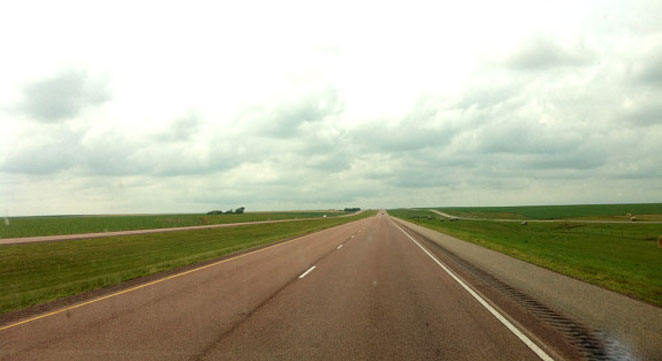 Sur la route avec le van LBU...