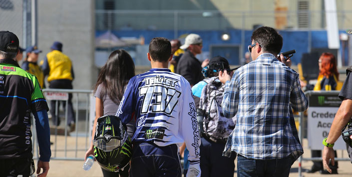 Avec Valentin au SX de San Diego...