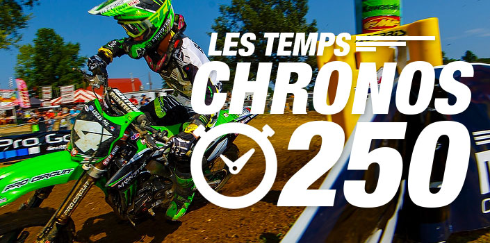Budds Creek : les temps chronos 250F