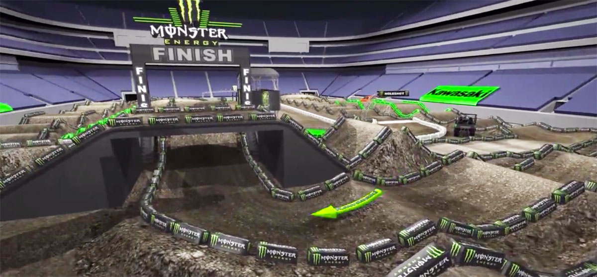 La piste du SX de New York en 3D