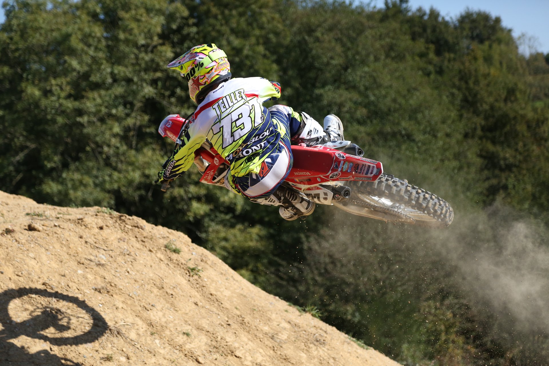 Valentin Teillet en plein training SX