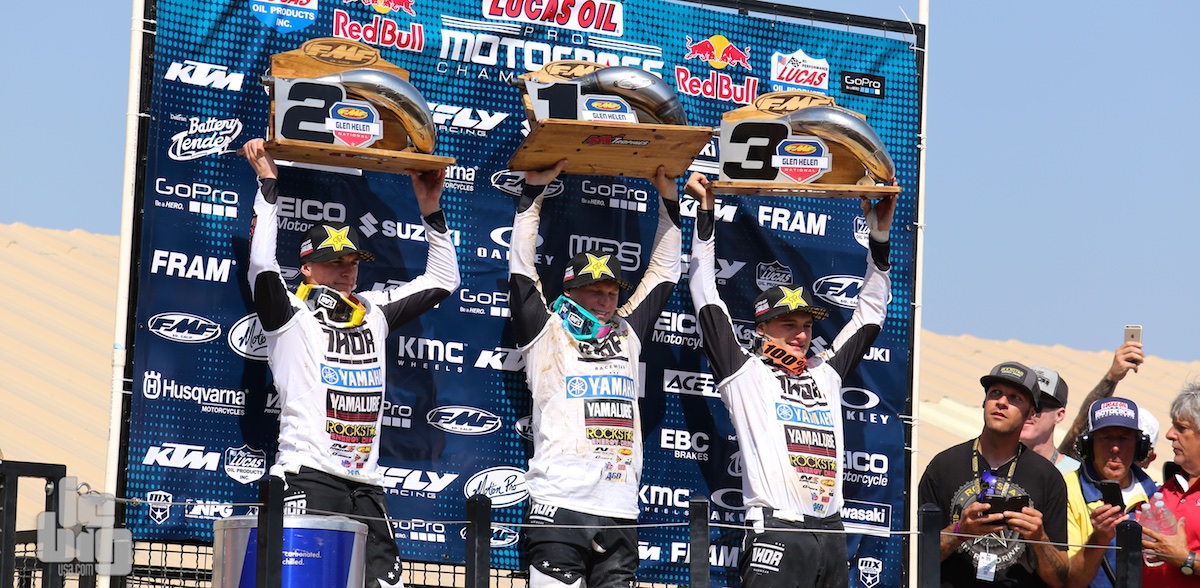 Carton plein à Glen Helen pour Yamaha