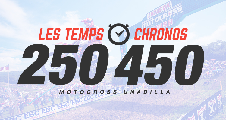 MX Unadilla : les temps chronos