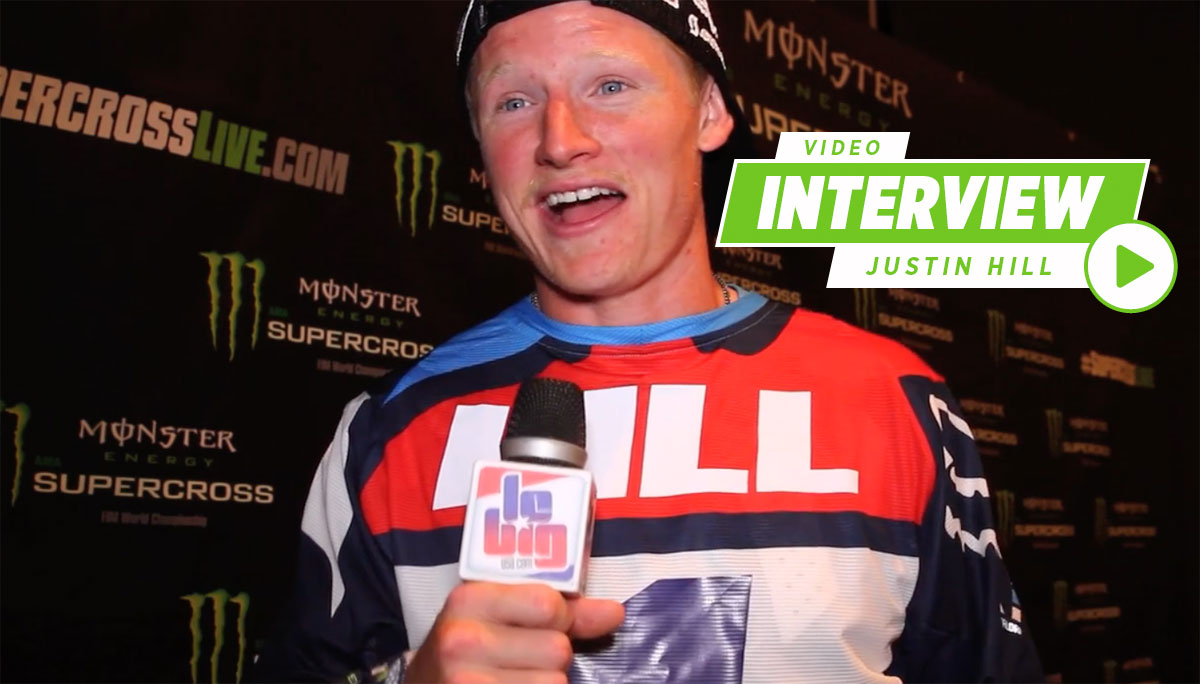La joie du Champion Justin Hill