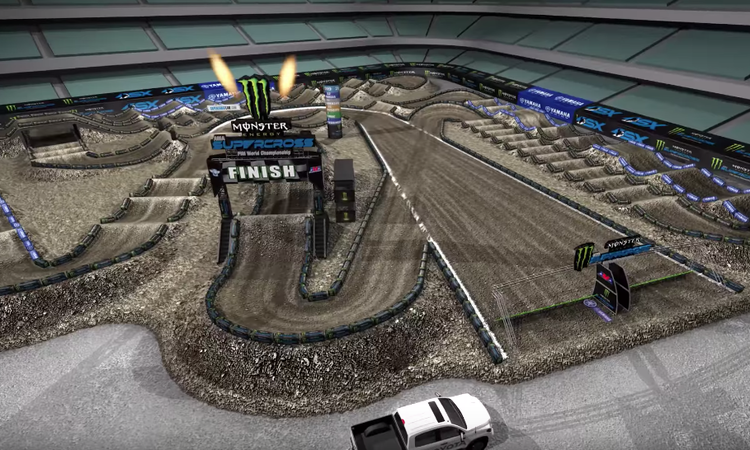 La piste SX virtuelle d'Anaheim 1