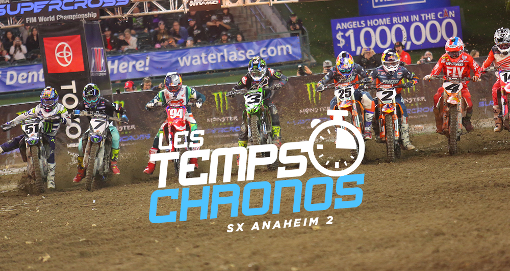 Les temps chronos d'Anaheim 2