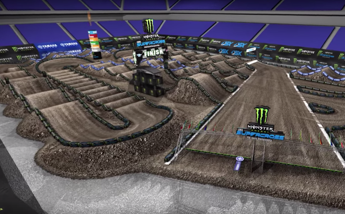 La piste virtuelle du SX de Détroit