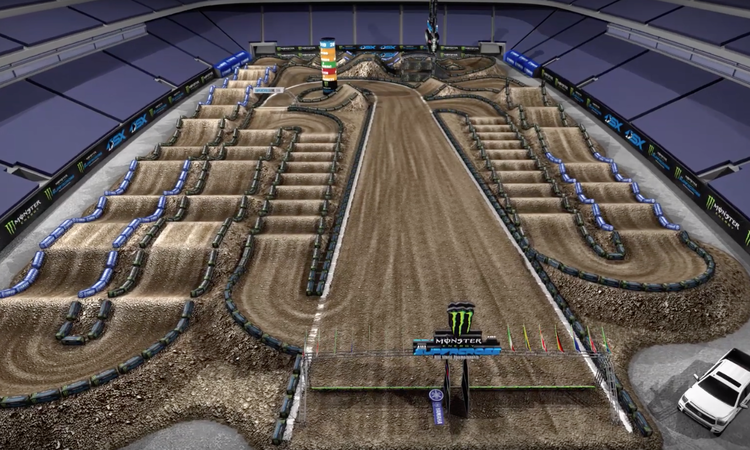 La piste virtuelle du SX de New York