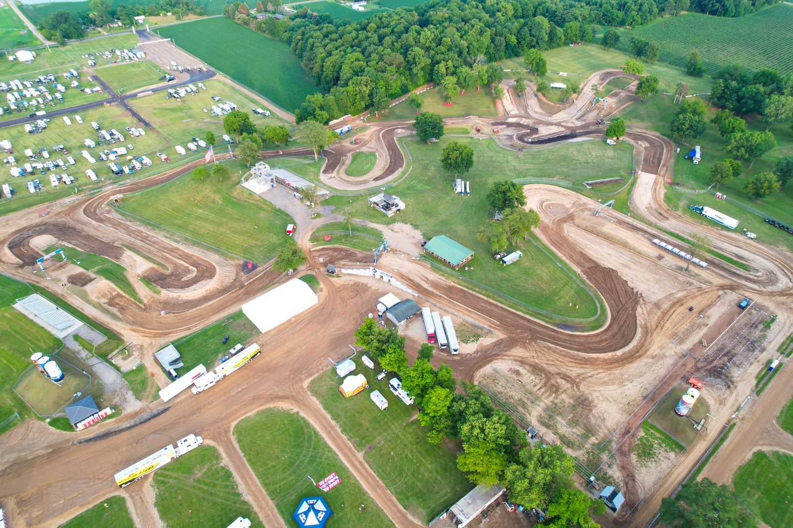 La piste de RedBud vue du ciel...