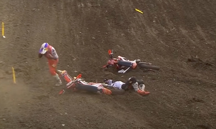 La chute de Prado et Herlings en vidéo