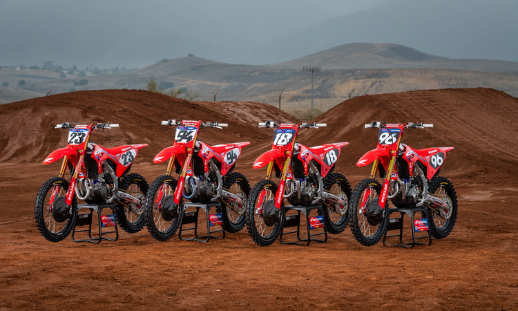 Les motos de l'équipe Honda US 2022