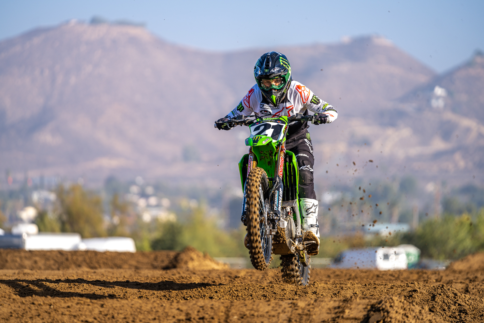 Moto Kawasaki KX 450SR #21 Jason Anderson - Newray 1/12 - 2022 - Réf 58413