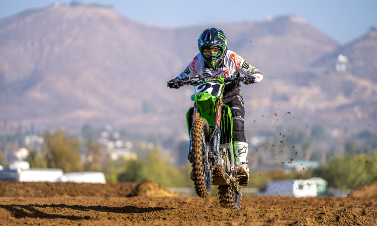 Jason Anderson sur la Kawasaki n°21