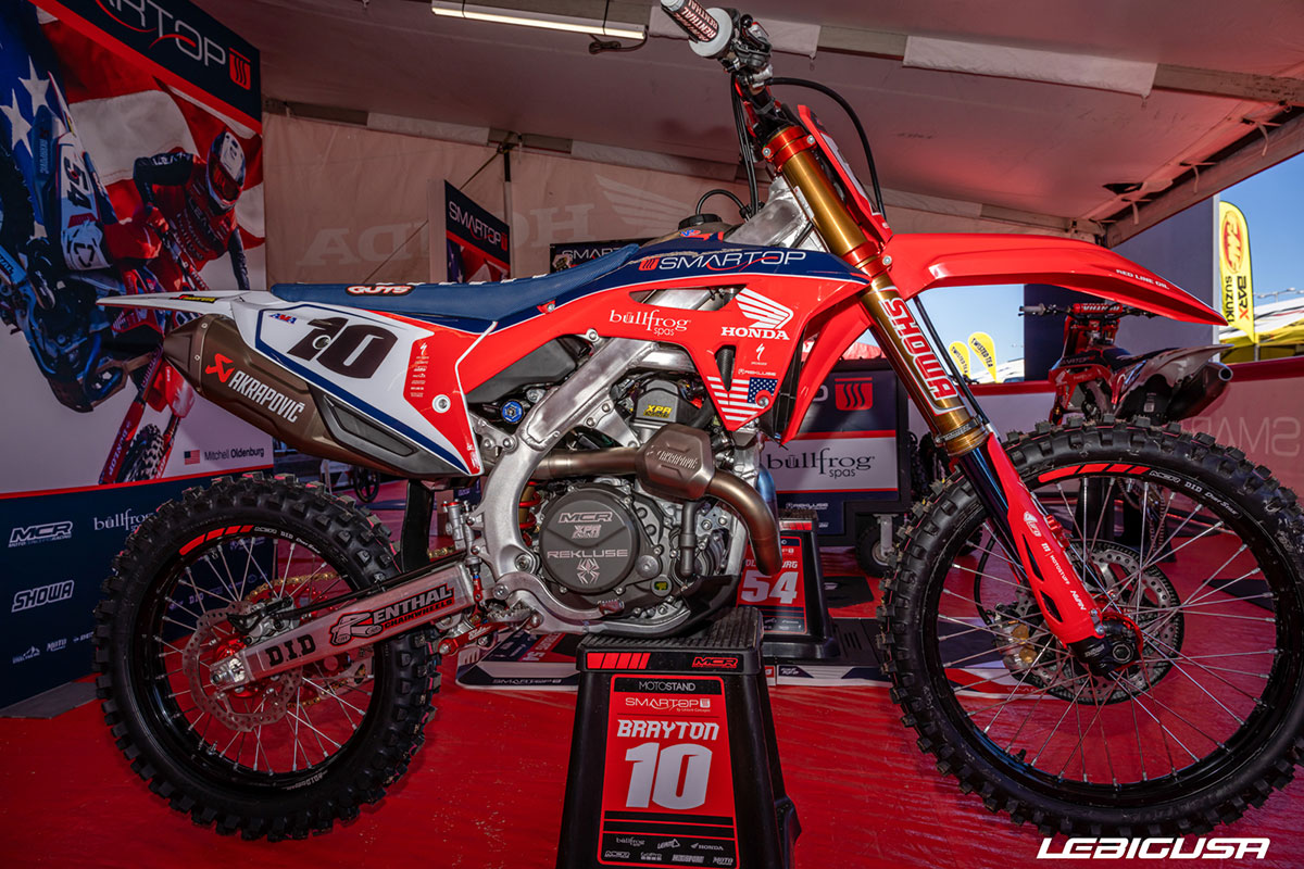 La Honda CRF 450R de Justin Brayton