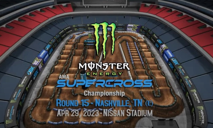 La piste virtuelle du SX de Nashville