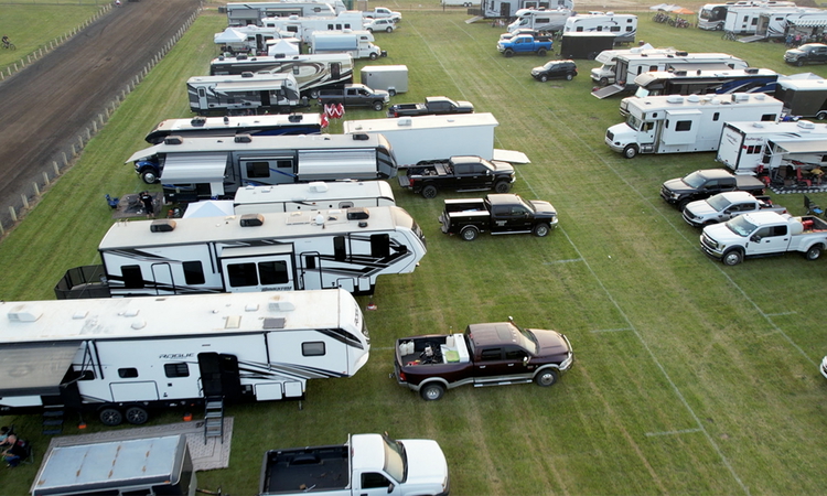 Au-dessus du camping de RedBud
