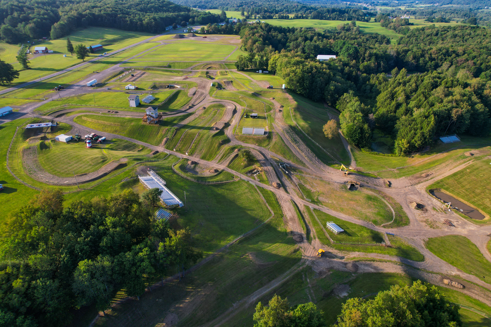 La piste d'Unadilla vue du ciel