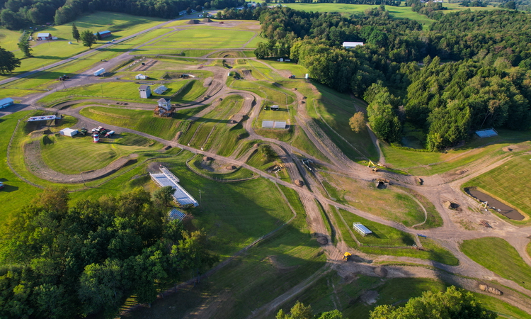 La piste d'Unadilla vue du ciel