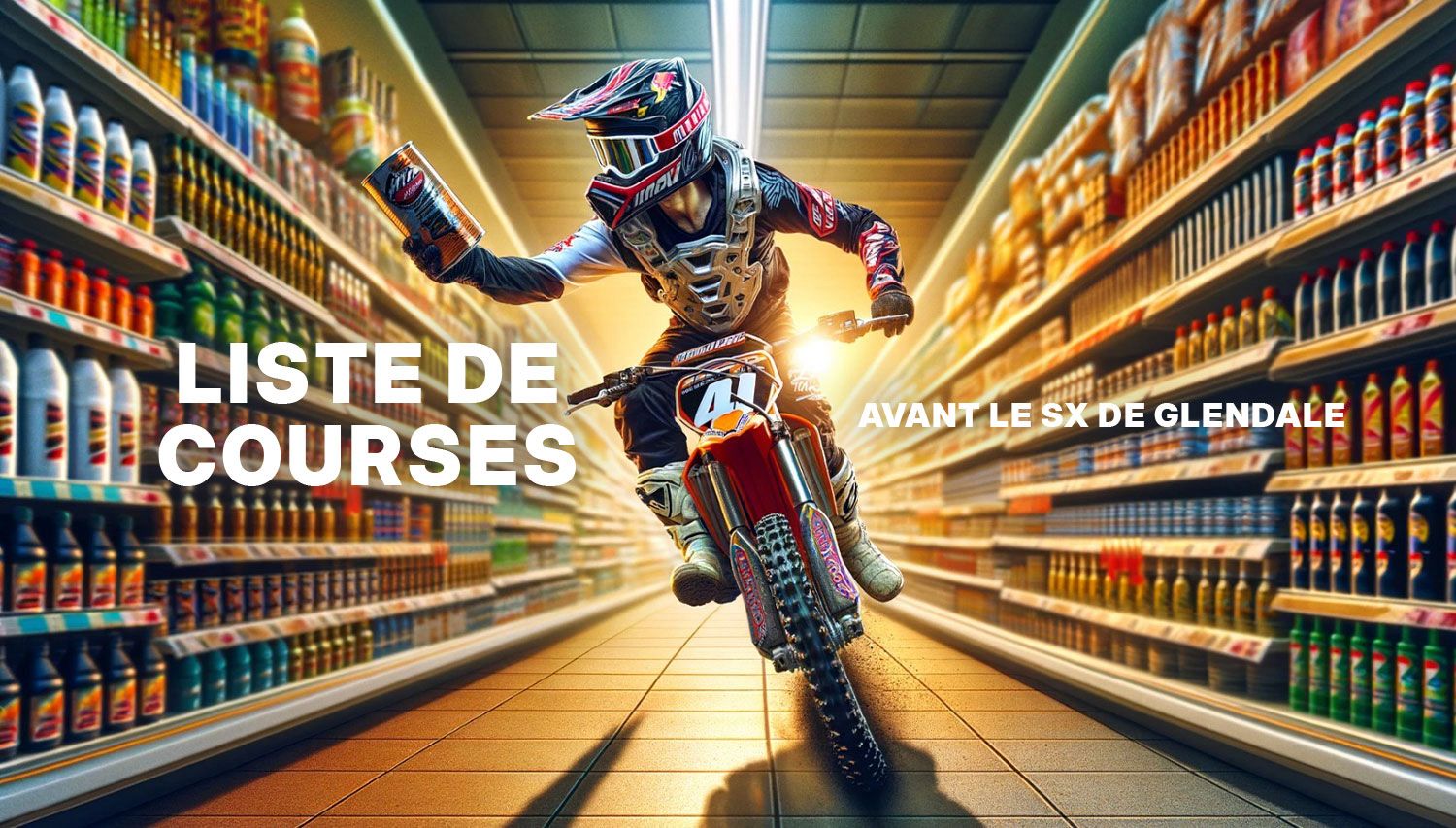 Liste de courses avant le SX de Glendale