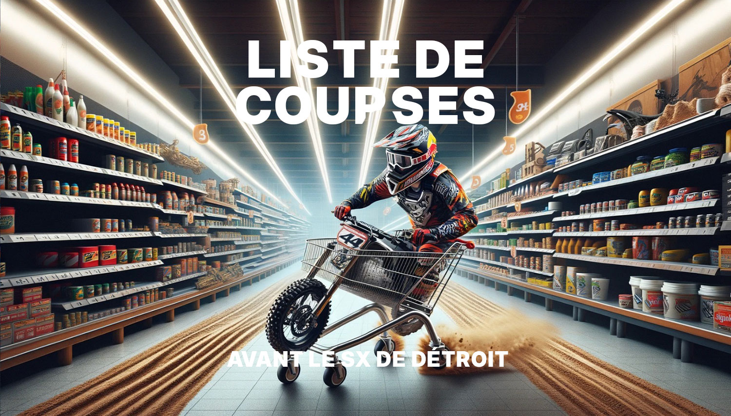 Liste de courses avant le SX de Détroit