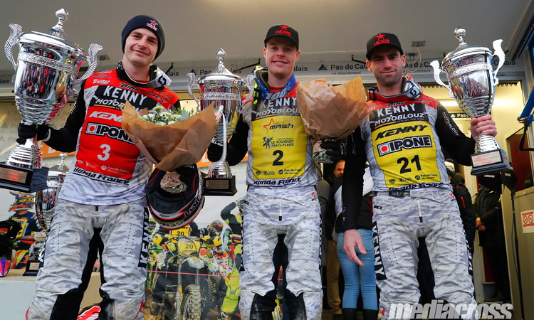 Podium 100% Honda au Championnat