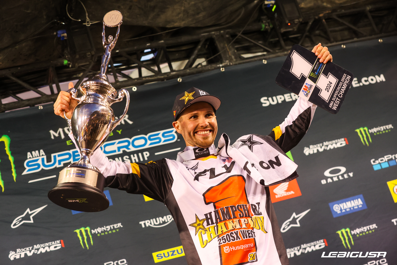 RJ Hampshire est Champion SX US 250 (Ouest)