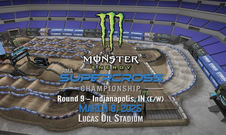 La piste virtuelle du SX d'Indianapolis