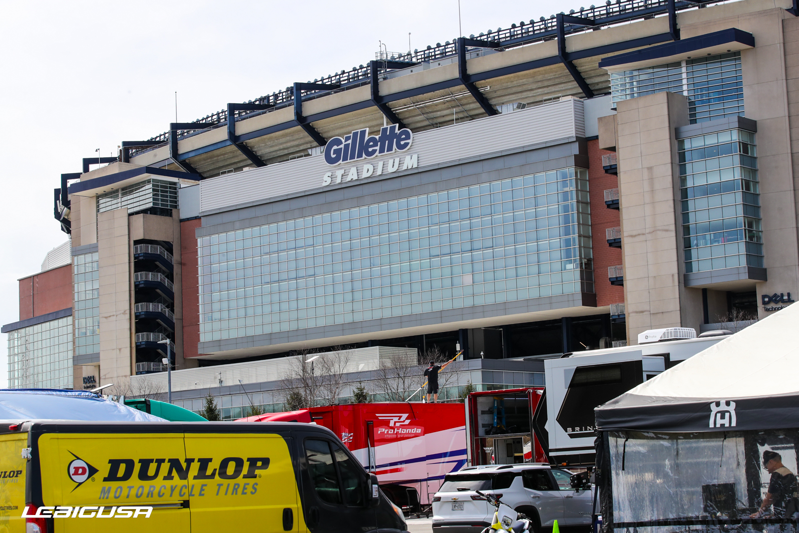 Il faisait beau vendredi à Foxborough