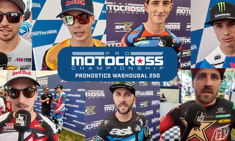 Le podium 250 de Washougal par les pilotes 450