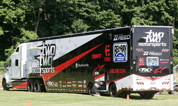 La cabine du semi-remorque "22 Motorsports"
