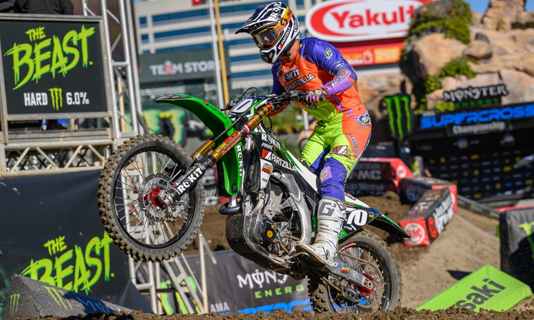 Anthony Bourdon sur la Kawasaki PRMX n°70