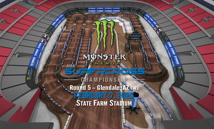 La piste virtuelle du SX de Glendale