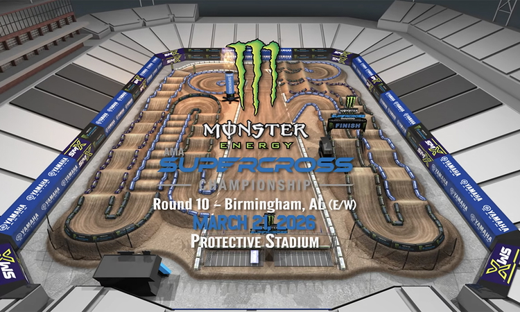 La piste virtuelle du SX de Birmingham