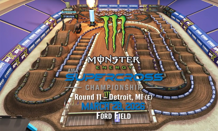 La piste virtuelle du SX de Détroit