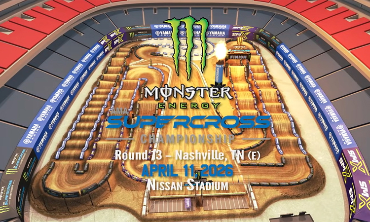 La piste virtuelle du SX de Nashville