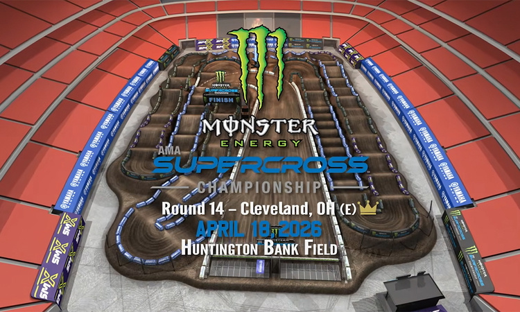 La piste virtuelle du SX de Cleveland