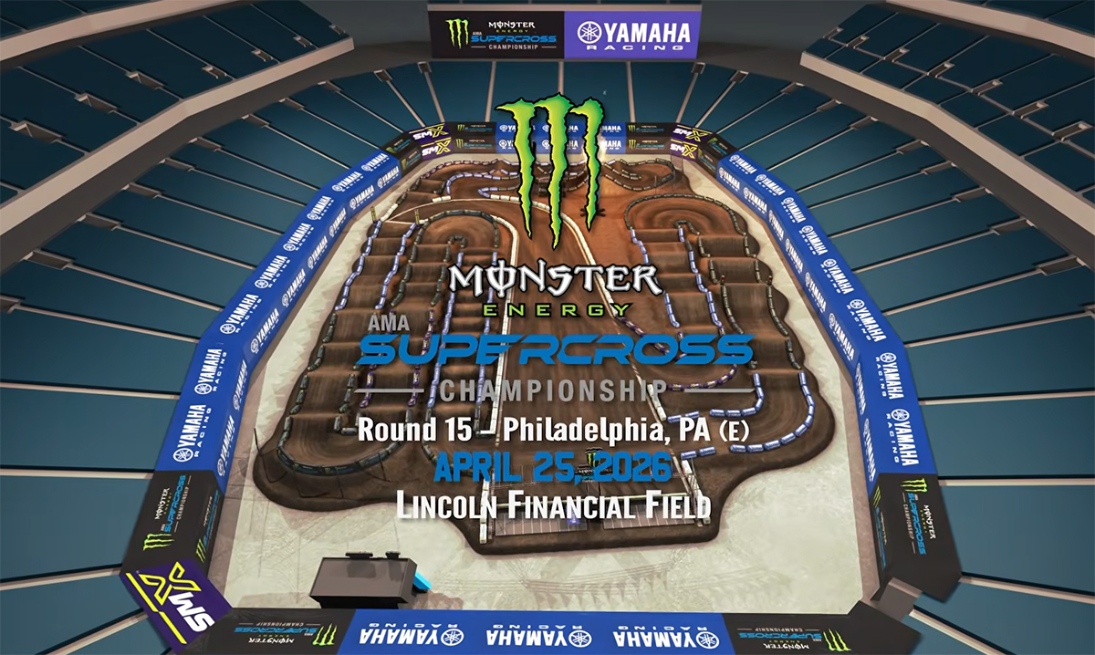 La piste virtuelle du SX de Philadelphie