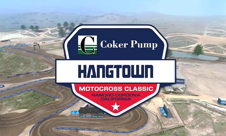 La piste virtuelle du MX d'Hangtown