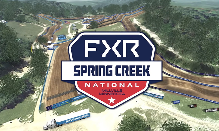 La piste virtuelle du MX de Spring Creek