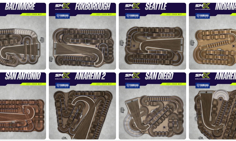 Les 17 pistes du Supercross US 2027